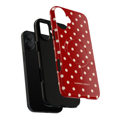 Crimson Polka Dot MagSafe Case