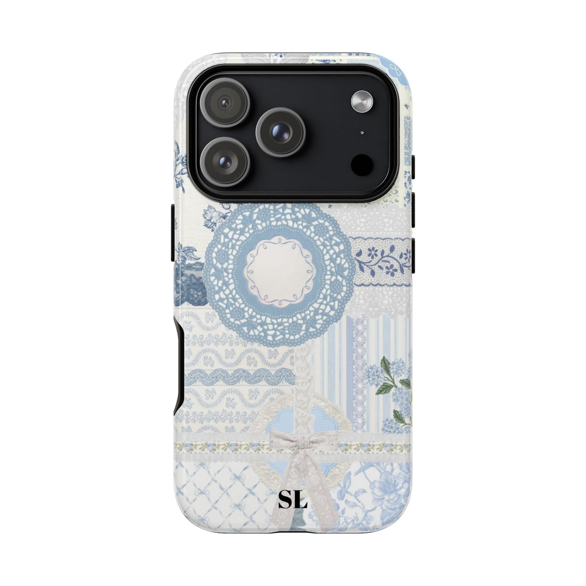 Blue Meadow Patchwork iPhone Case