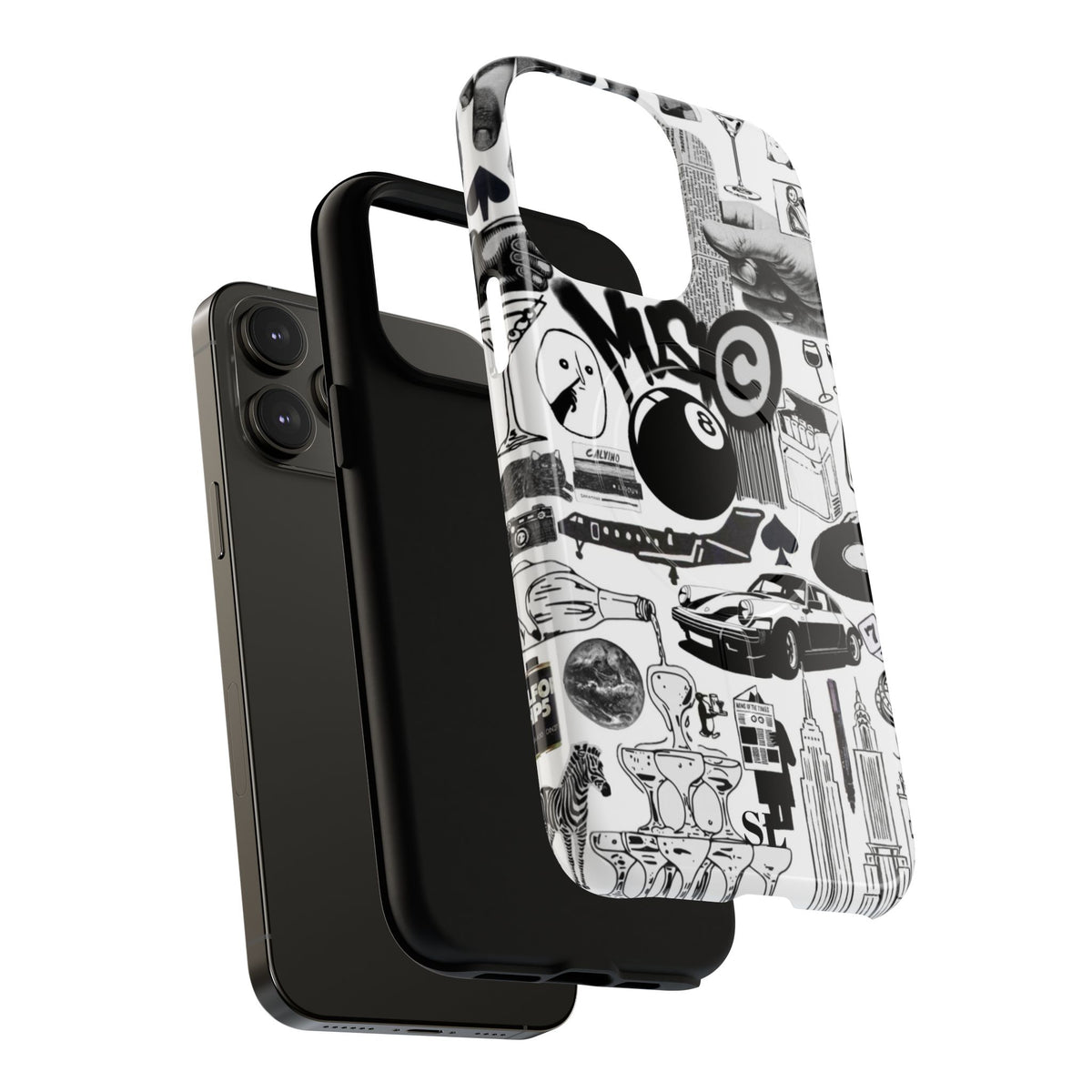 Black and White MagSafe Case