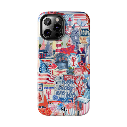 Red, White & Blue iPhone Case