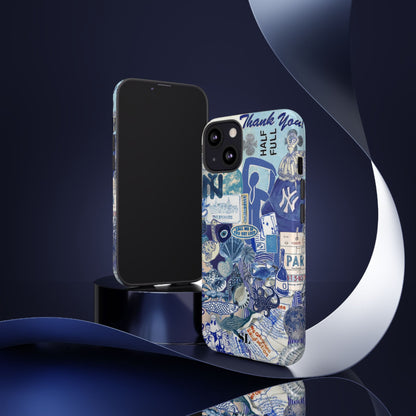 Blue Collage iPhone Case