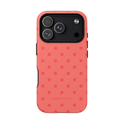 Coral Polka Dot MagSafe Case