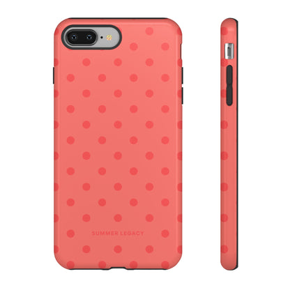 Coral Polka Dot iPhone Case