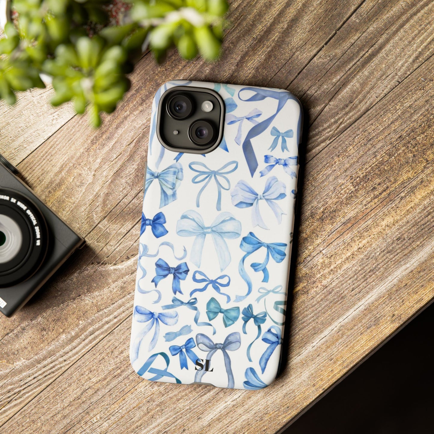 Blue Bows iPhone Case