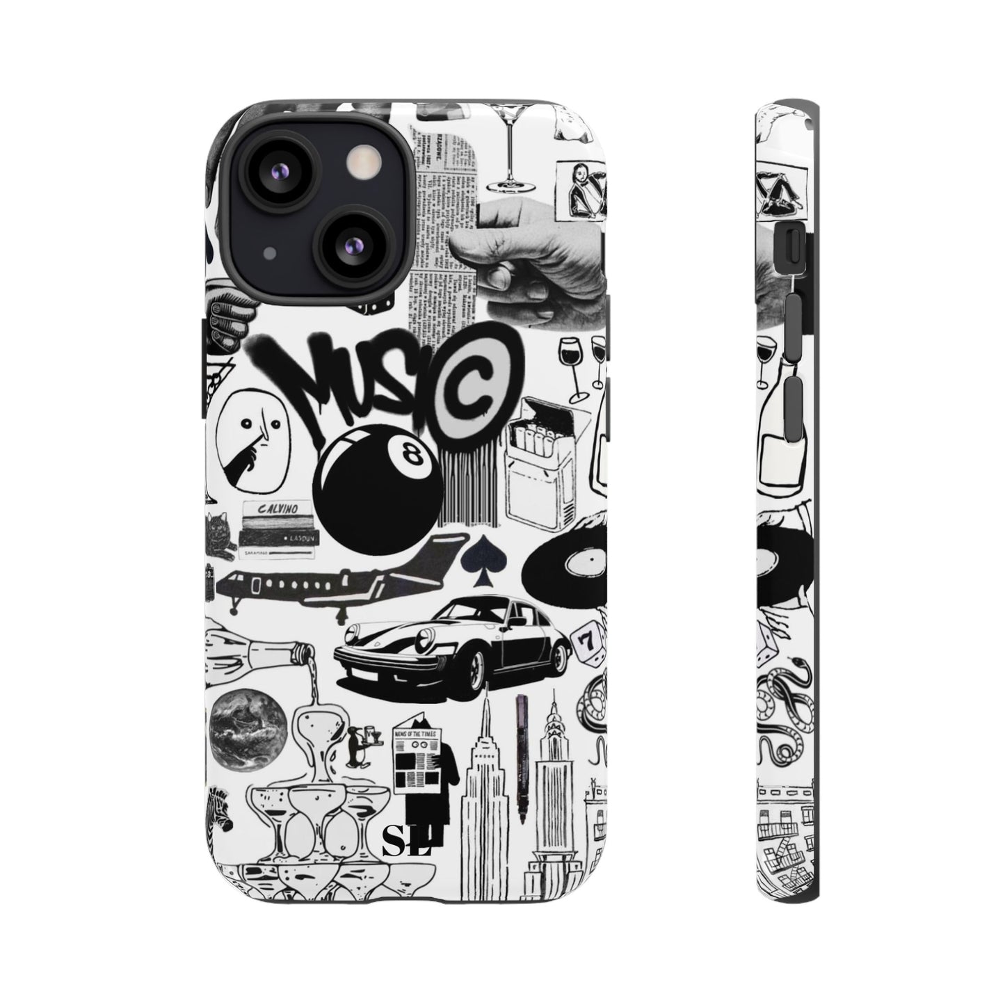 Black and White iPhone Case