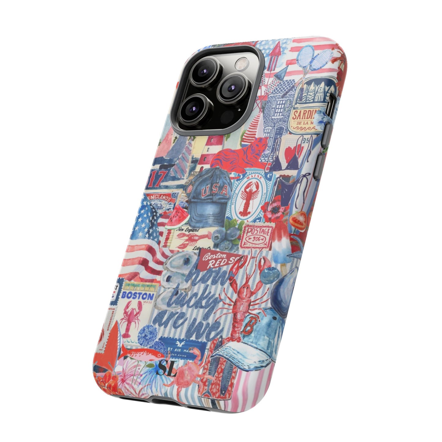 Red, White & Blue iPhone Case