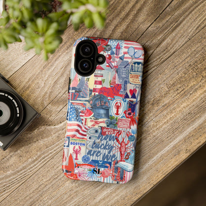 Red, White & Blue iPhone Case