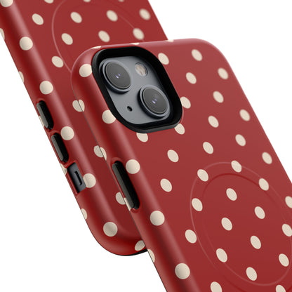 Crimson Polka Dot MagSafe Case