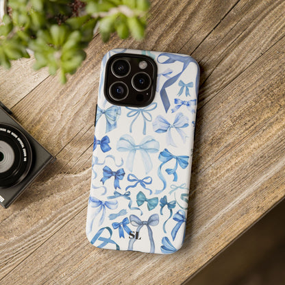 Blue Bows iPhone Case