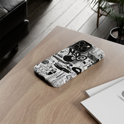 Black and White iPhone Case