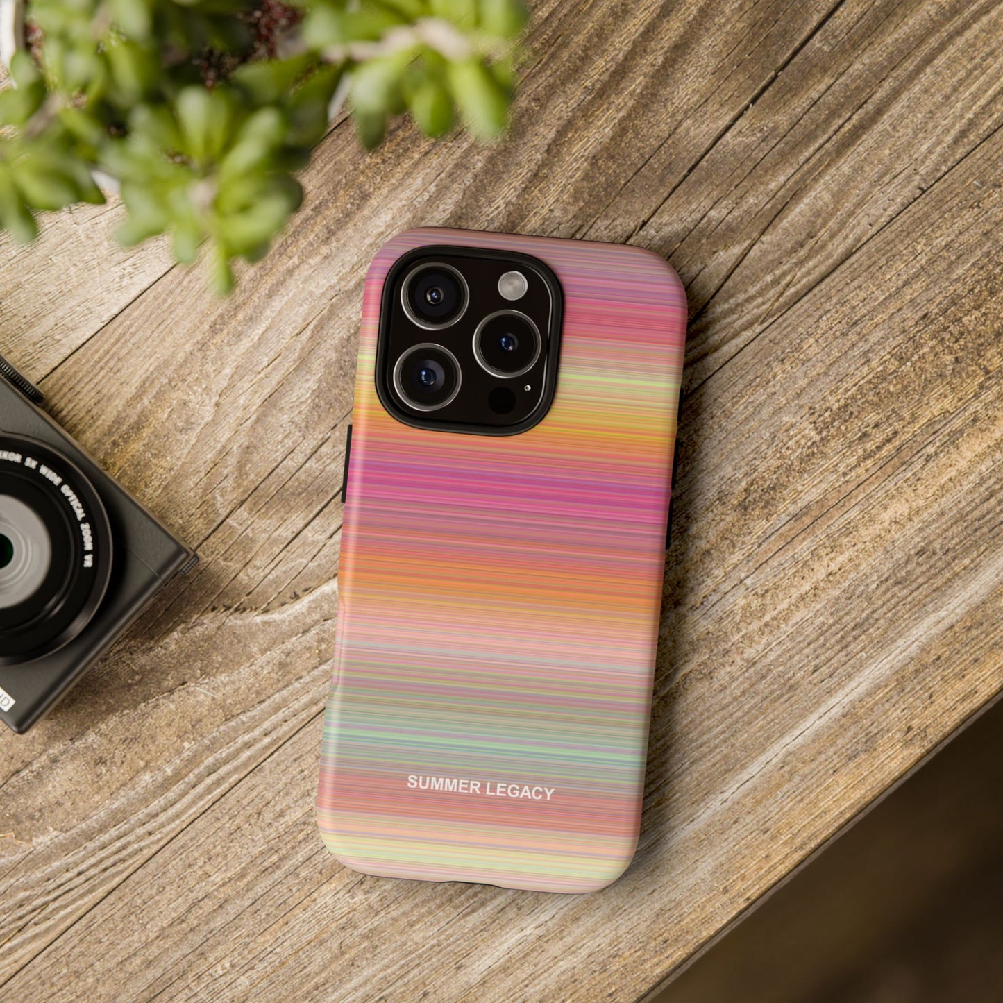 Champagne Ombre Stripe iPhone Case