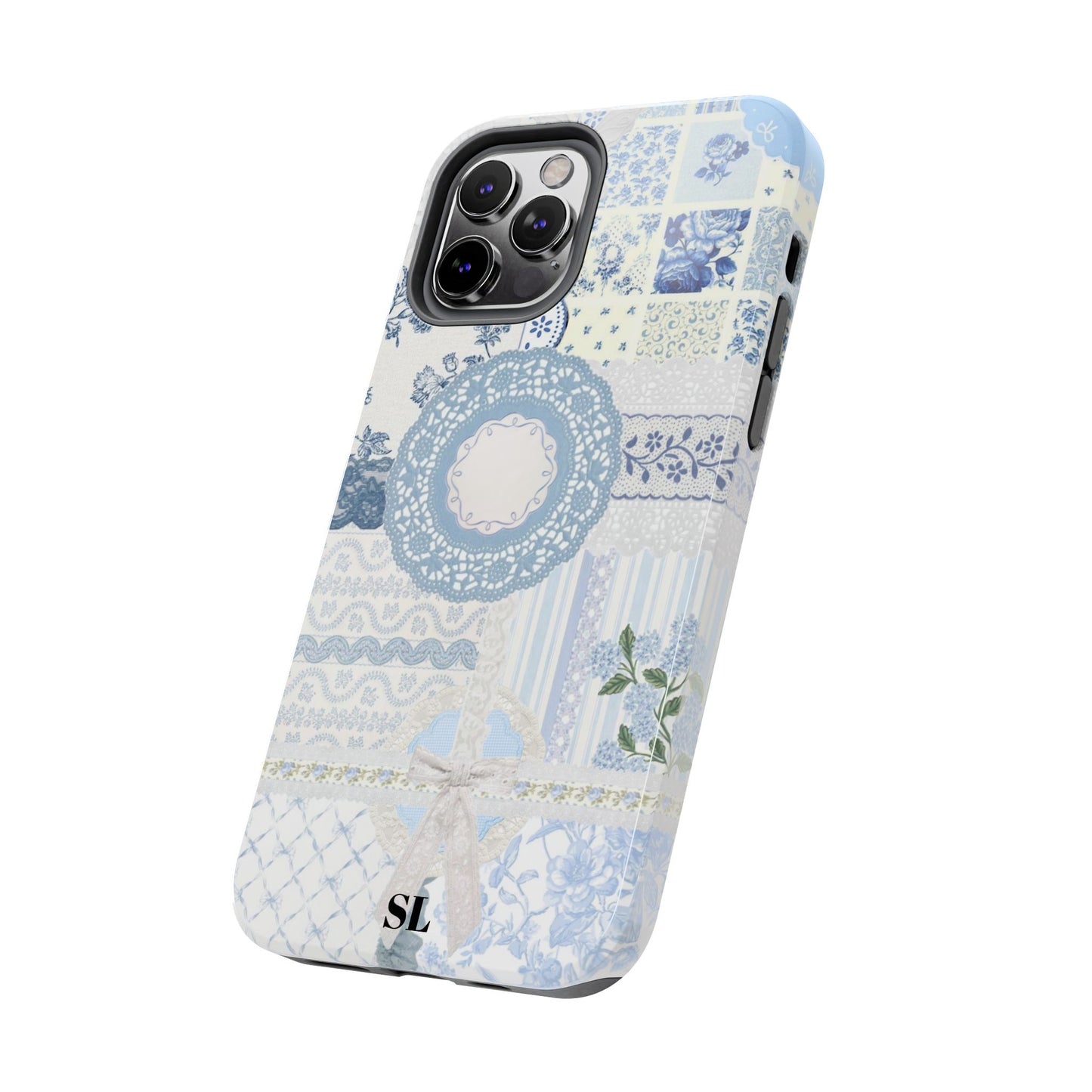 Blue Meadow Patchwork iPhone Case