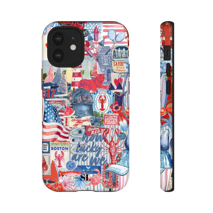 Red, White & Blue iPhone Case