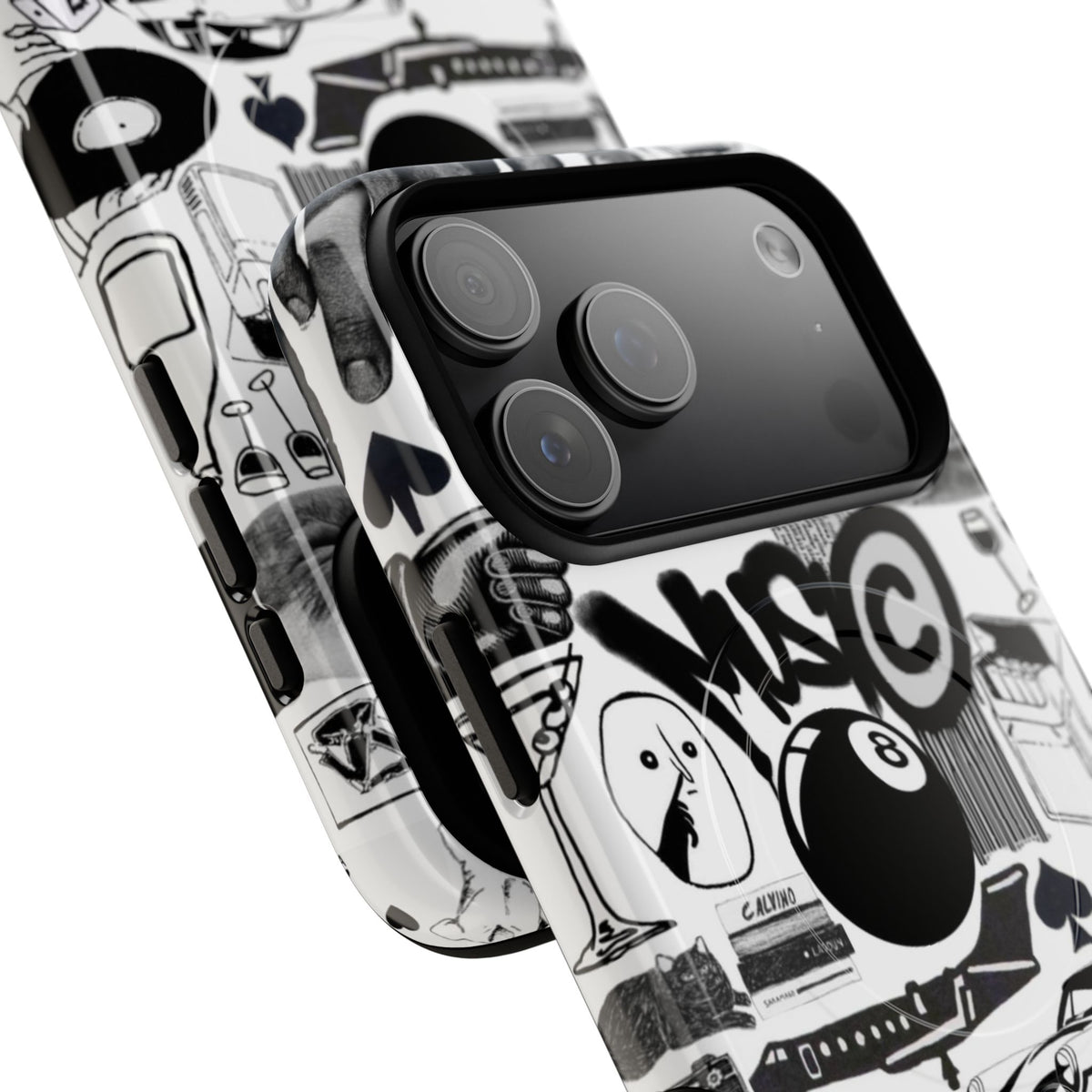 Black and White MagSafe Case