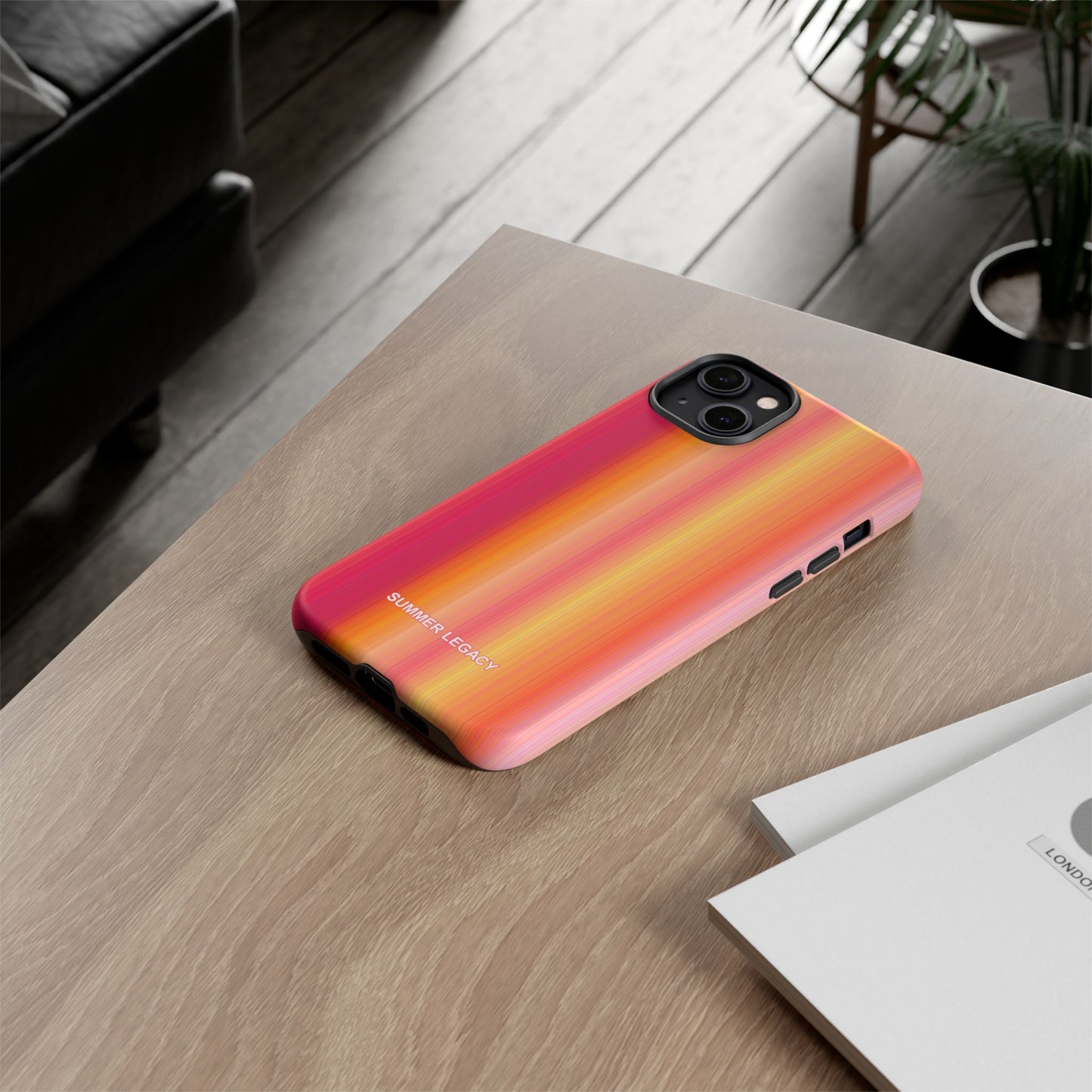 Amber Glow Ombre Stripe iPhone Case