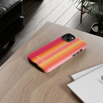Amber Glow Ombre Stripe iPhone Case