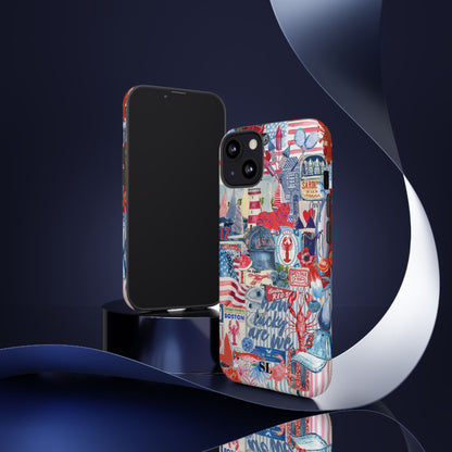 Red, White & Blue iPhone Case