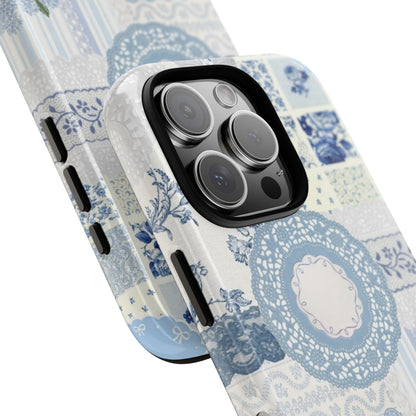 Blue Meadow Patchwork iPhone Case
