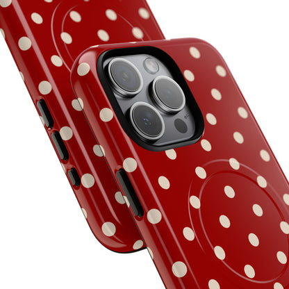 Crimson Polka Dot MagSafe Case