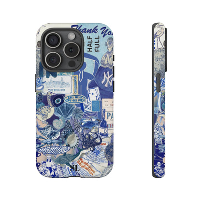 Blue Collage iPhone Case