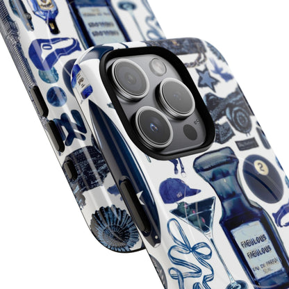 Navy Blue Collage MagSafe Case
