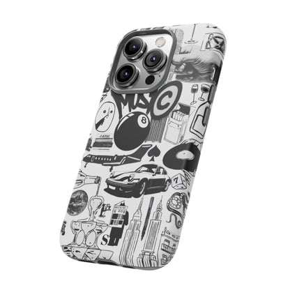 Black and White iPhone Case