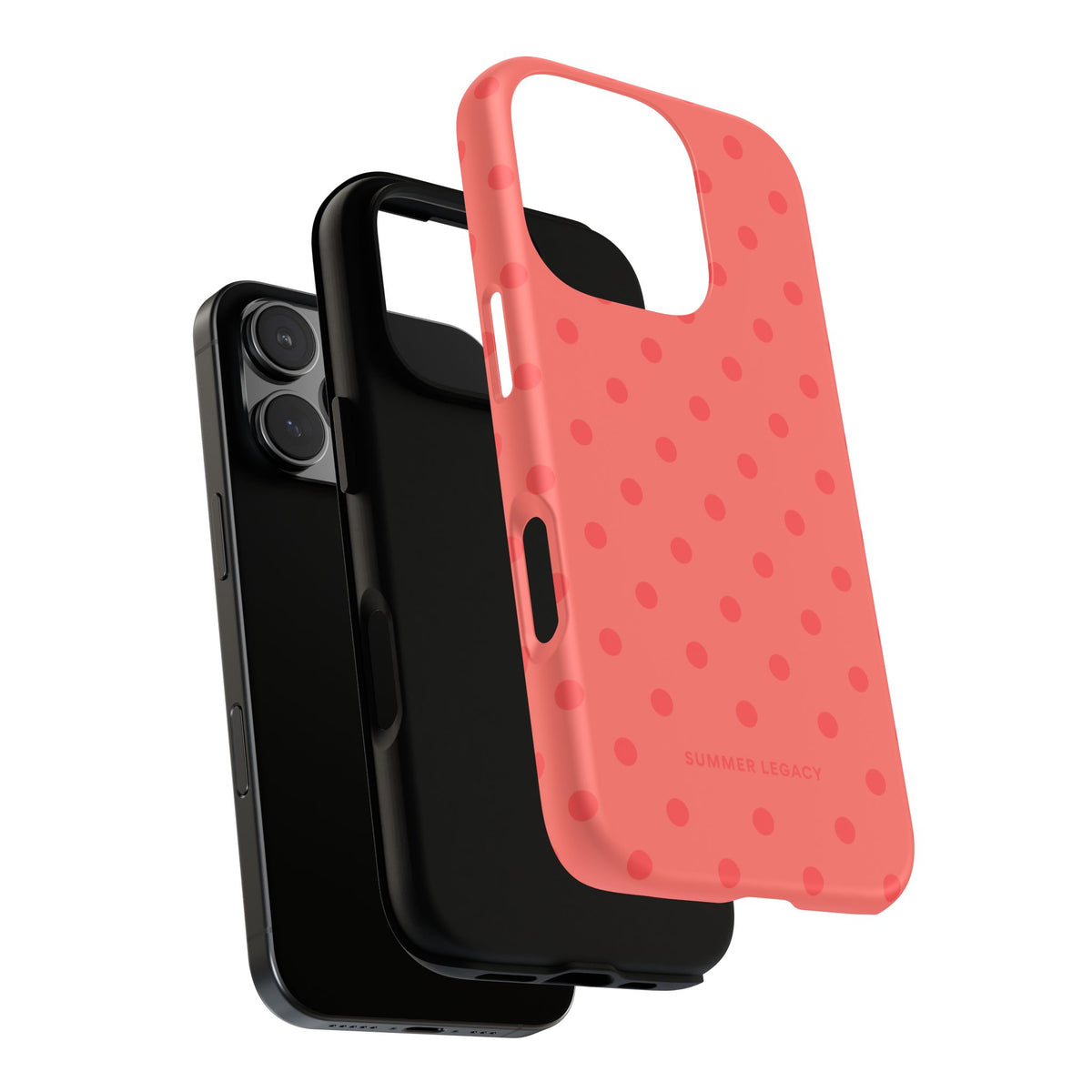 Coral Polka Dot iPhone Case