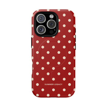 Crimson Polka Dot MagSafe Case