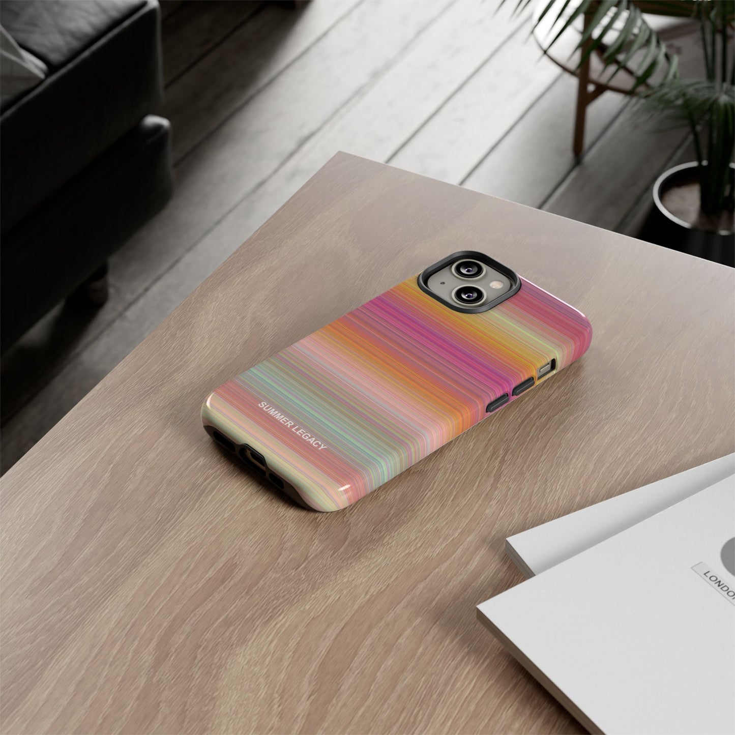 Champagne Ombre Stripe iPhone Case