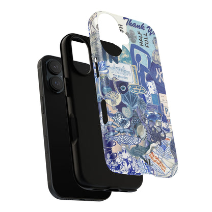 Blue Collage iPhone Case
