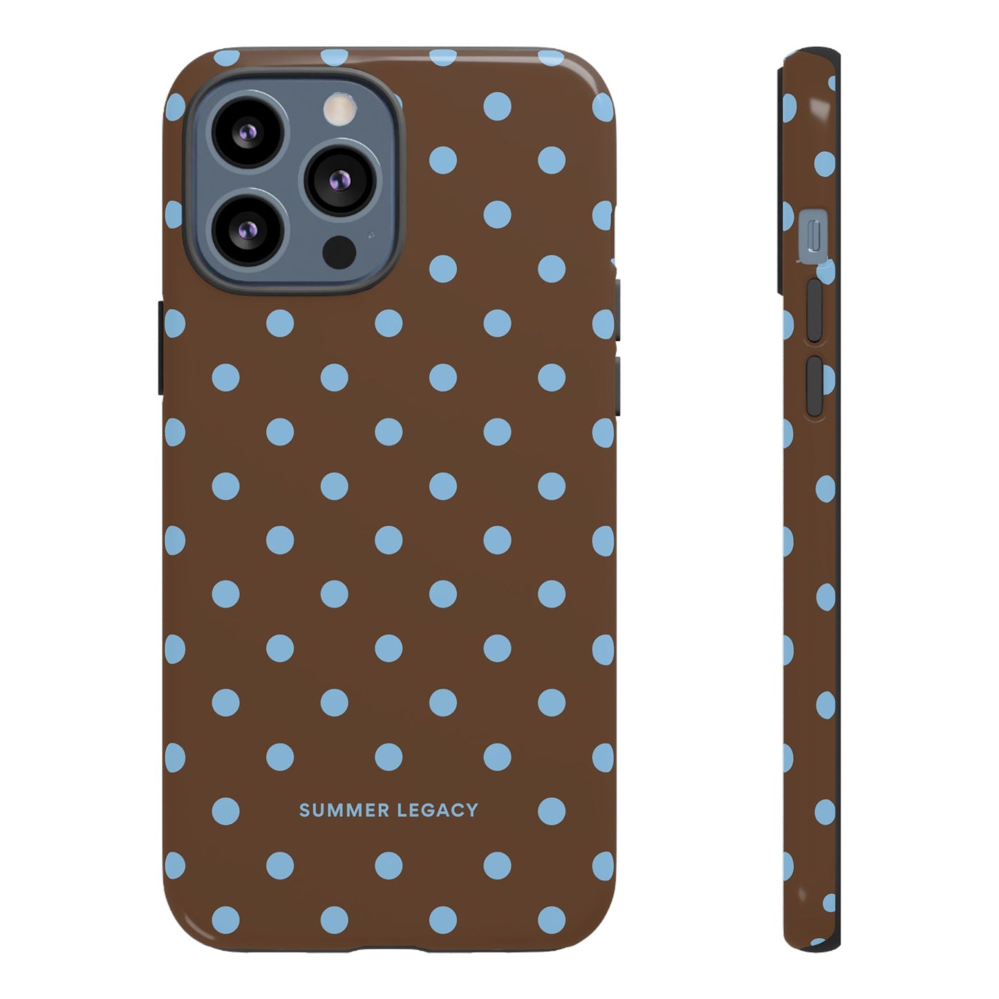 Mocha Polka Dot iPhone Case