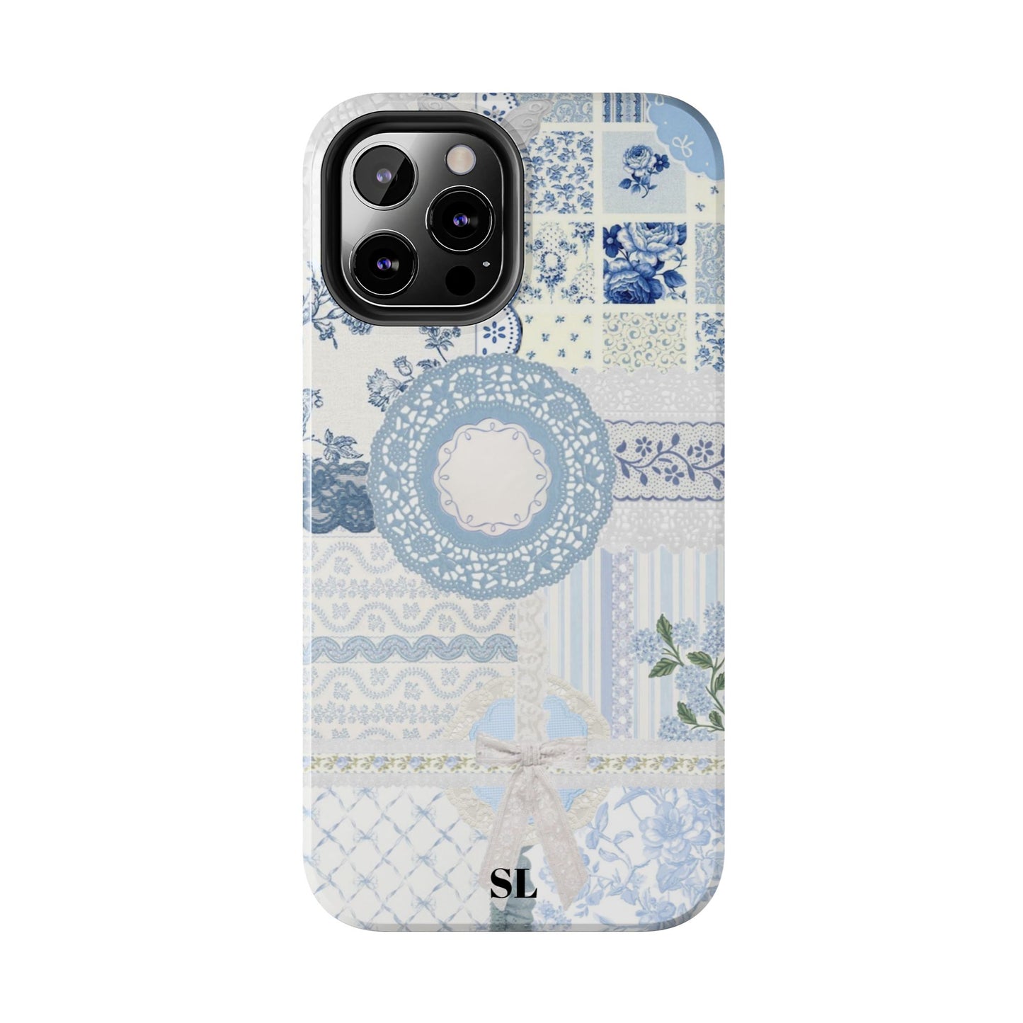 Blue Meadow Patchwork iPhone Case