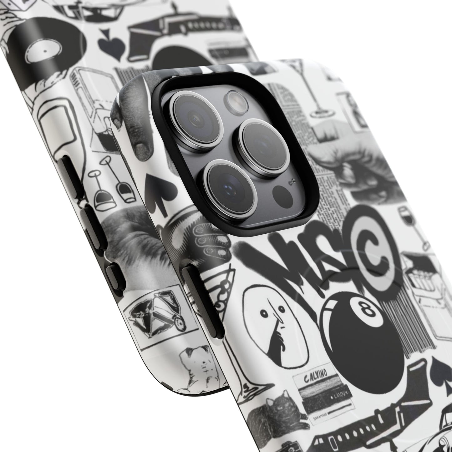Black and White MagSafe Case