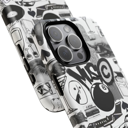 Black and White MagSafe Case