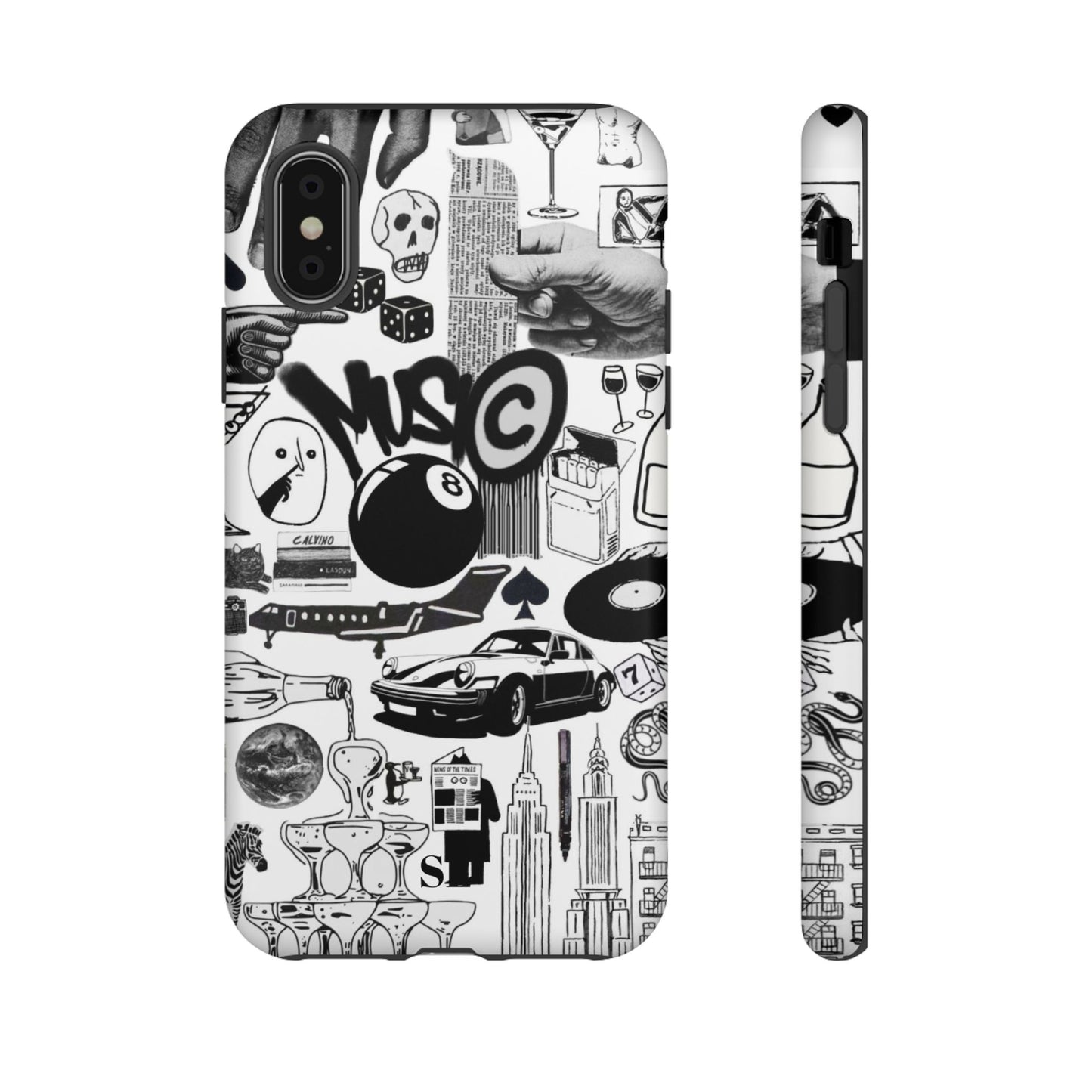 Black and White iPhone Case