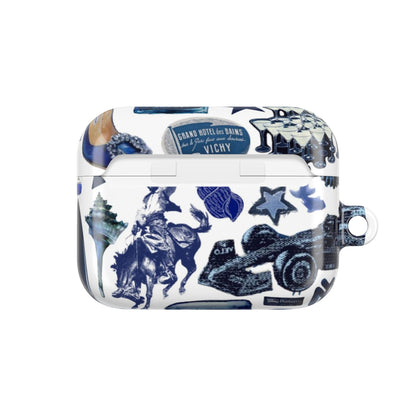 Navy Blue Collage AirPod Case