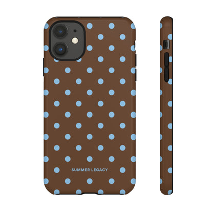 Mocha Polka Dot iPhone Case