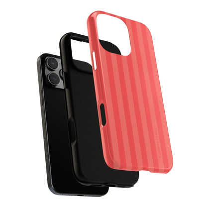 Coral Stripe iPhone Case