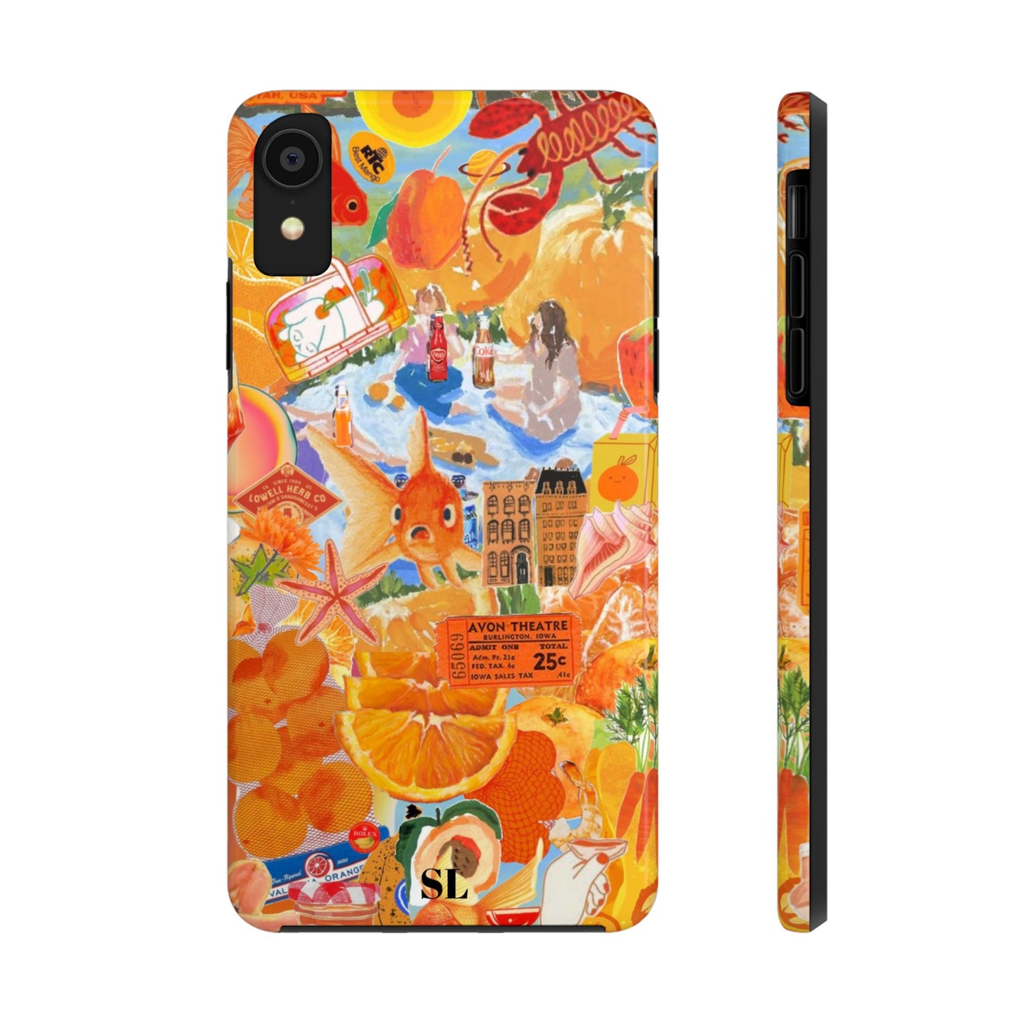 Orange Goldfish Collage iPhone Case