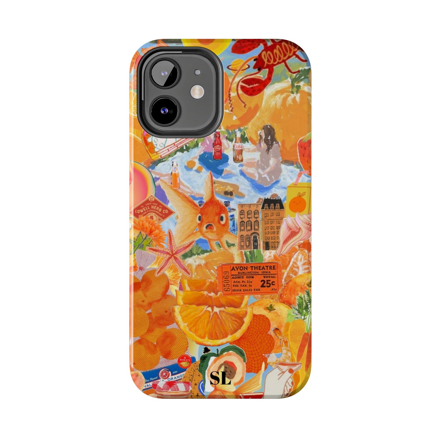 Orange Goldfish Collage iPhone Case