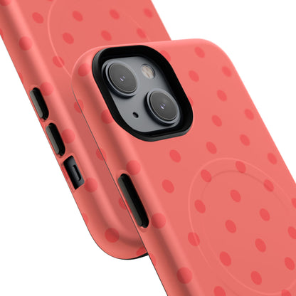 Coral Polka Dot MagSafe Case