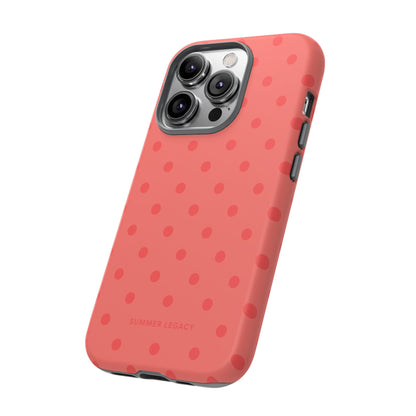 Coral Polka Dot iPhone Case