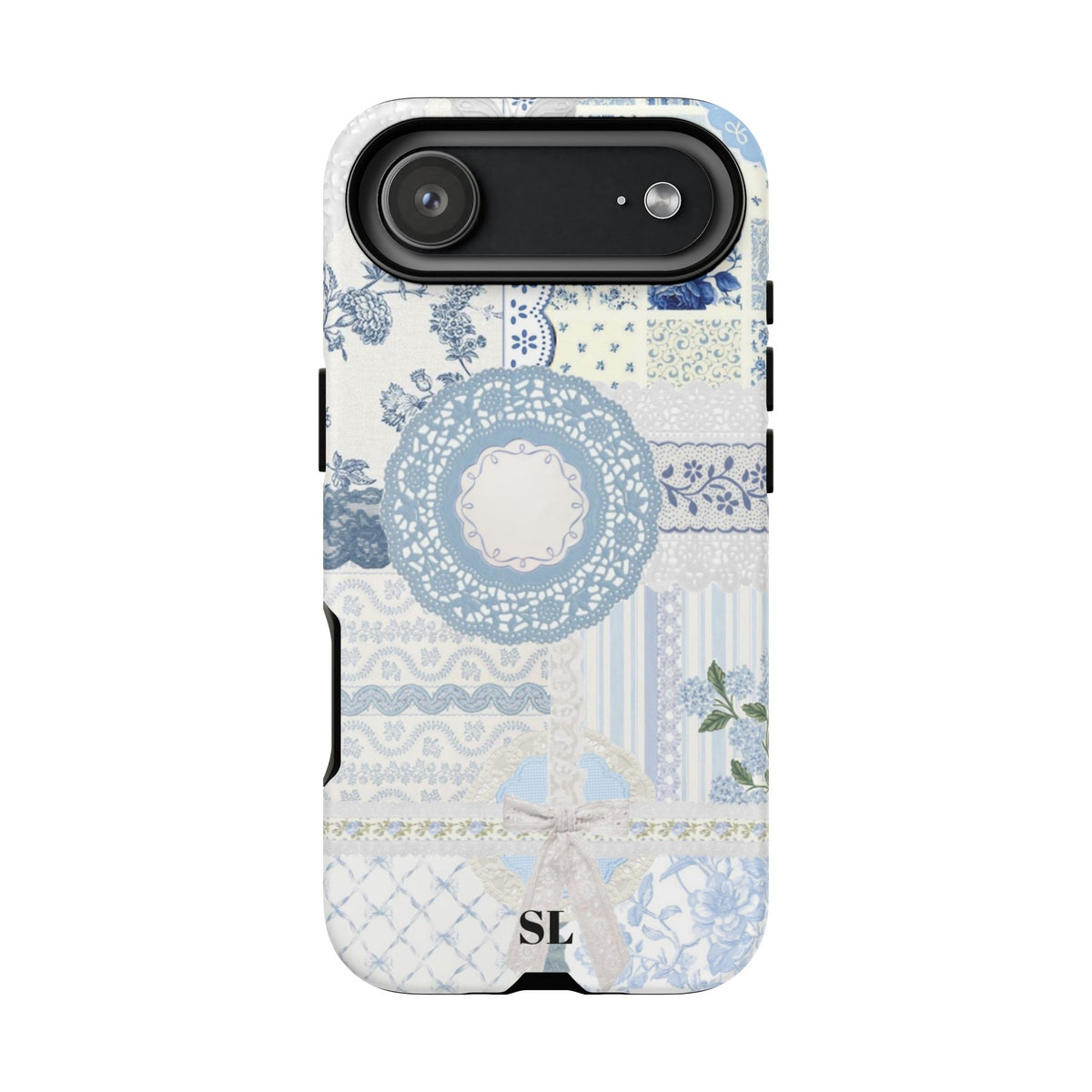 Blue Meadow Patchwork iPhone Case
