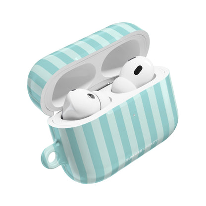 Teal Stripe AirPod Case