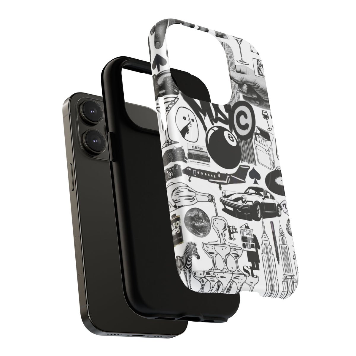 Black and White MagSafe Case