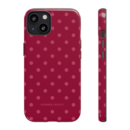 Berry Polka Dot iPhone Case