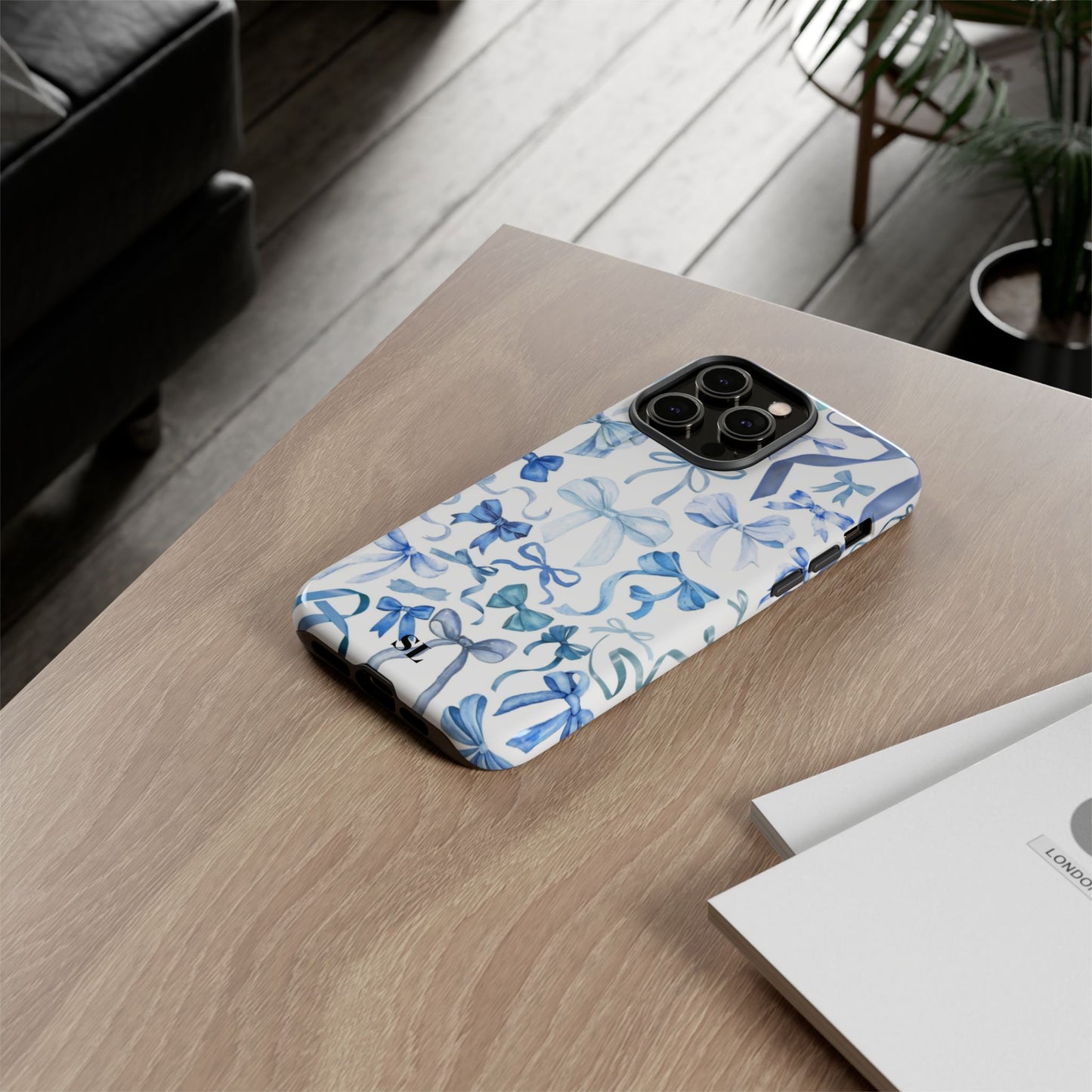Blue Bows iPhone Case