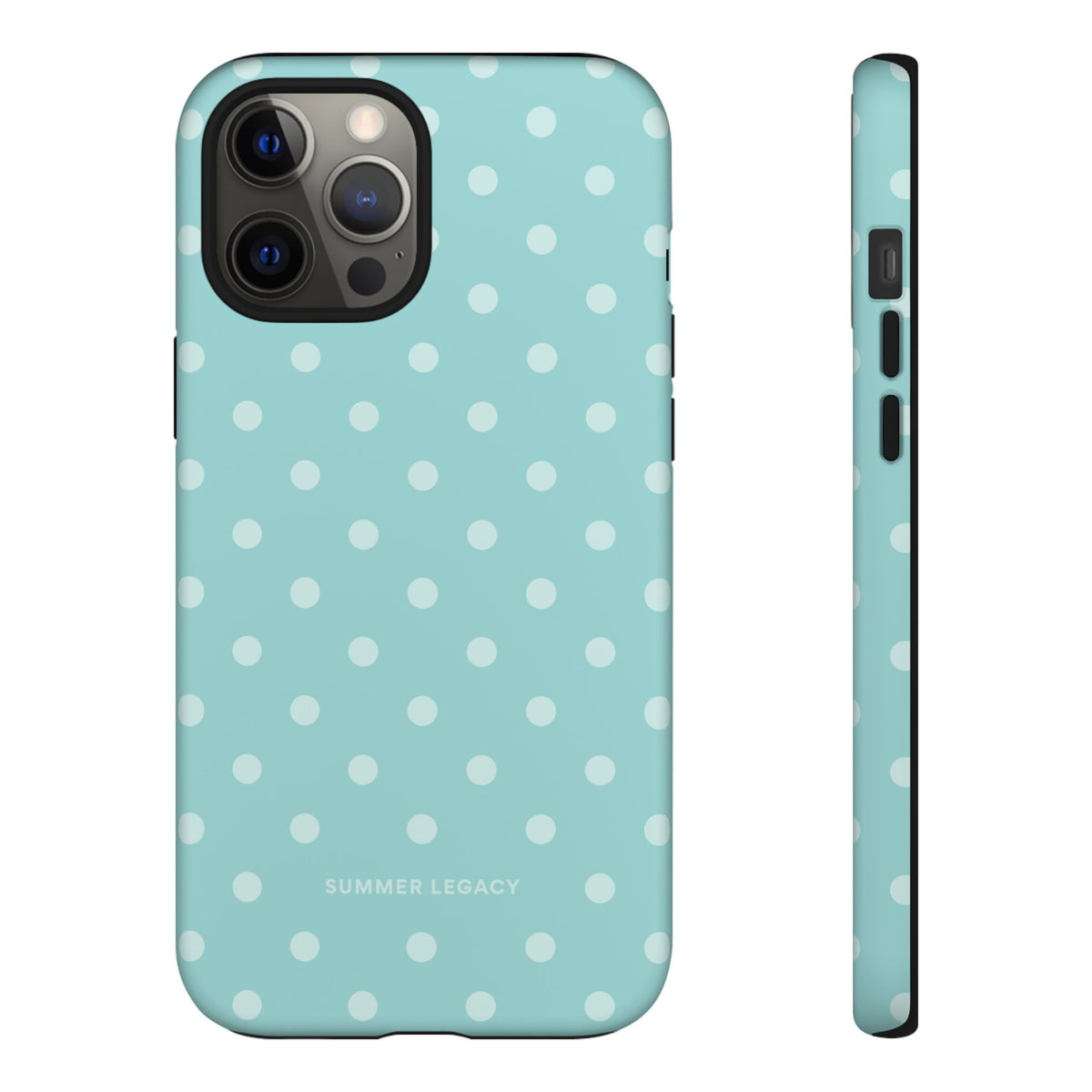 Teal Polka Dot iPhone Case