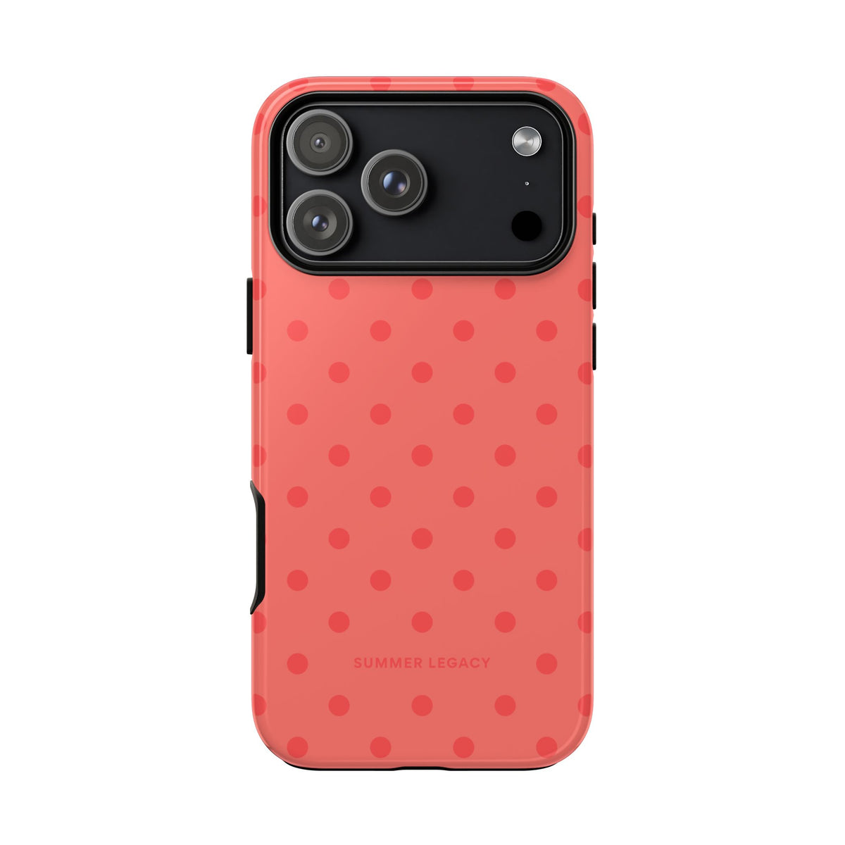 Coral Polka Dot iPhone Case