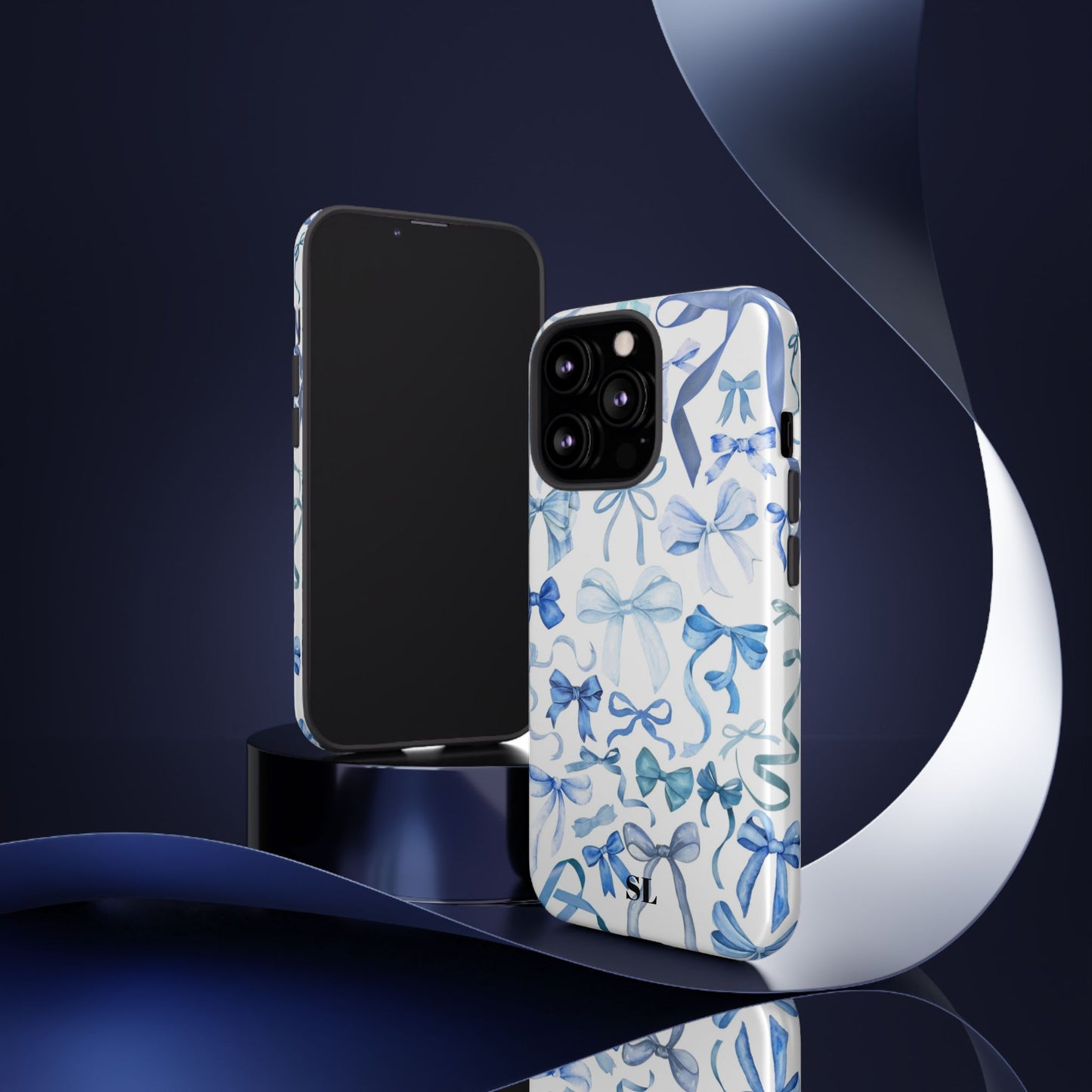 Blue Bows iPhone Case